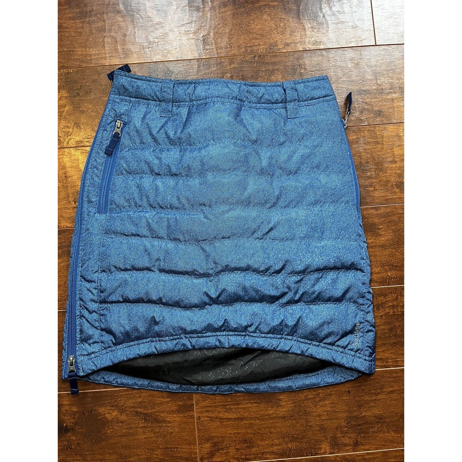 Blue Quilted Pencil Skirt - Unbranded